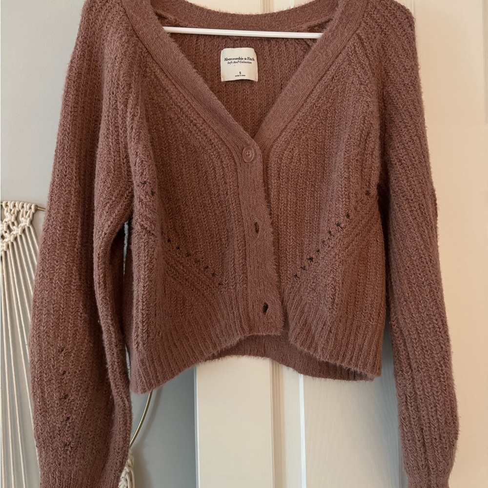Abercrombie & Fitch Mauve Cardigan Sweater